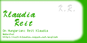 klaudia reit business card